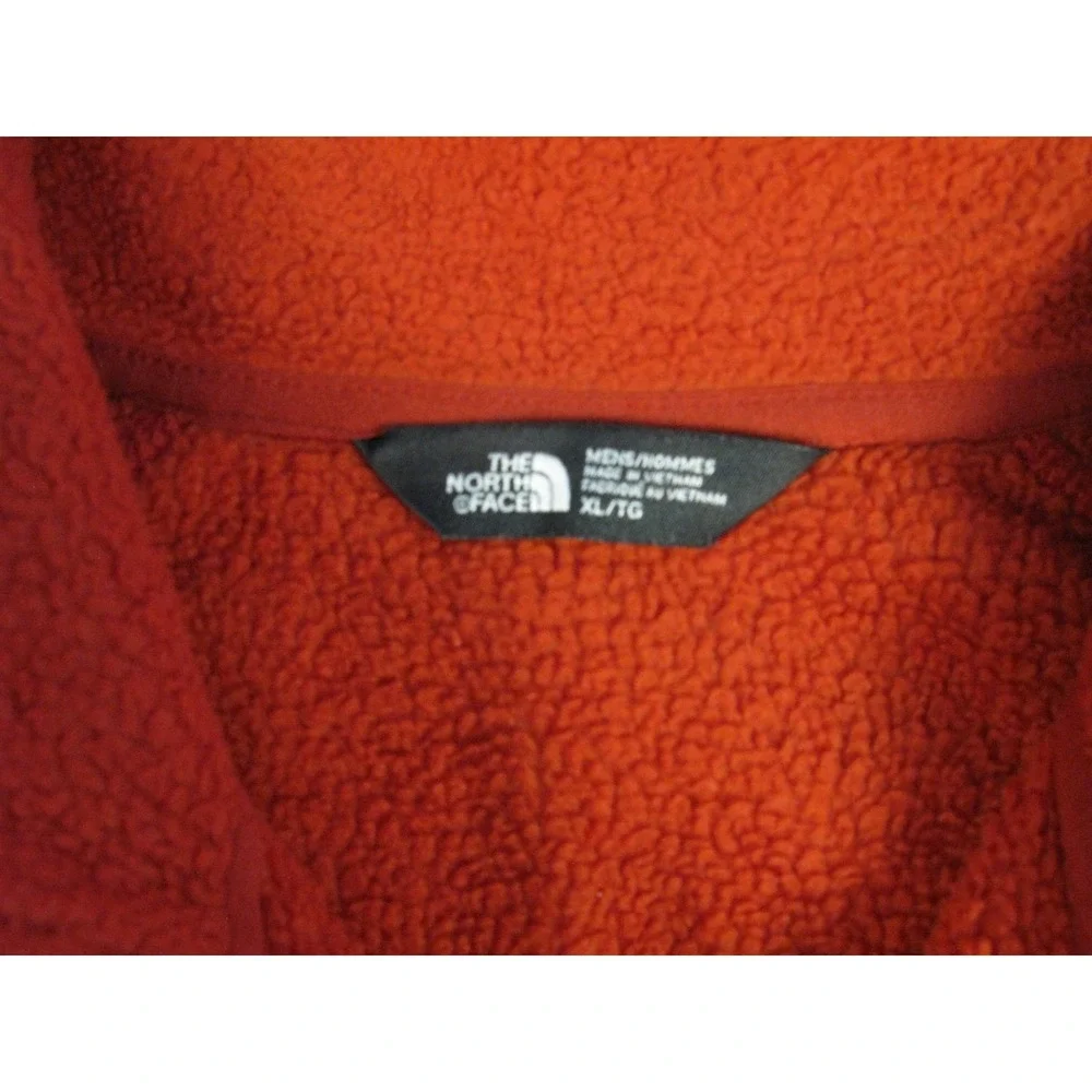 The North Face Mens XL Red Full Zip Fleece Jacket Smooth Face Soft Interior 2017